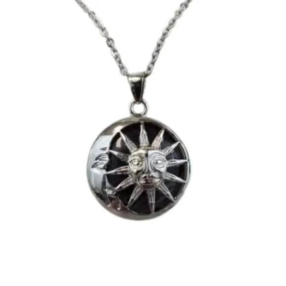 Amethyst Sun and Moon Pendant Necklace - Picture 3 of 8